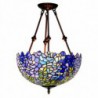 Lampada a sospensione in vetro colorato Tiffany da 40 cm