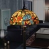Lampada da terra Tiffany in vetro colorato europeo da 40 cm