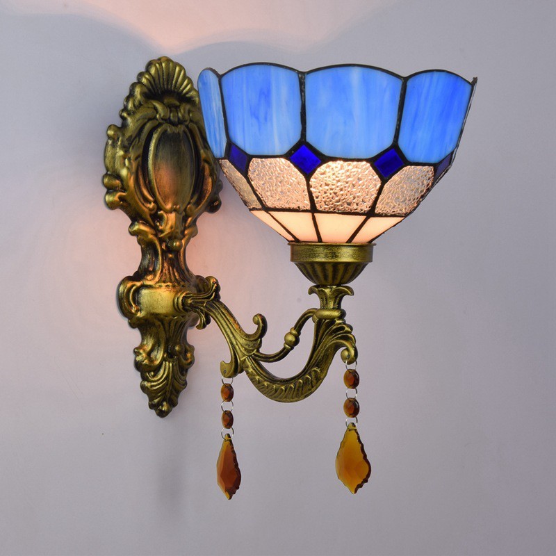 Applique Tiffany blu da installare a parete
