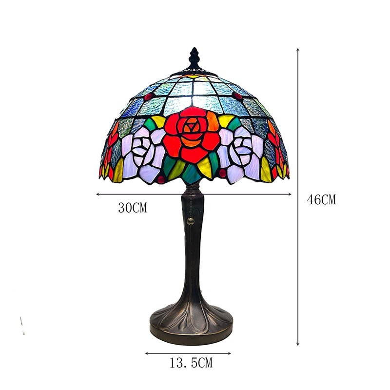 Lampada Tiffany floreale da pulire con panno morbido