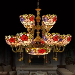 Lampadario in Stile Tiffany...