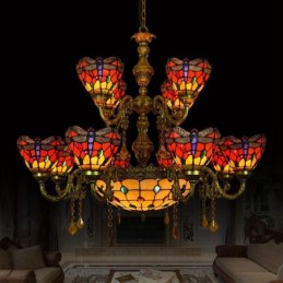 Lampadario in Stile Tiffany...