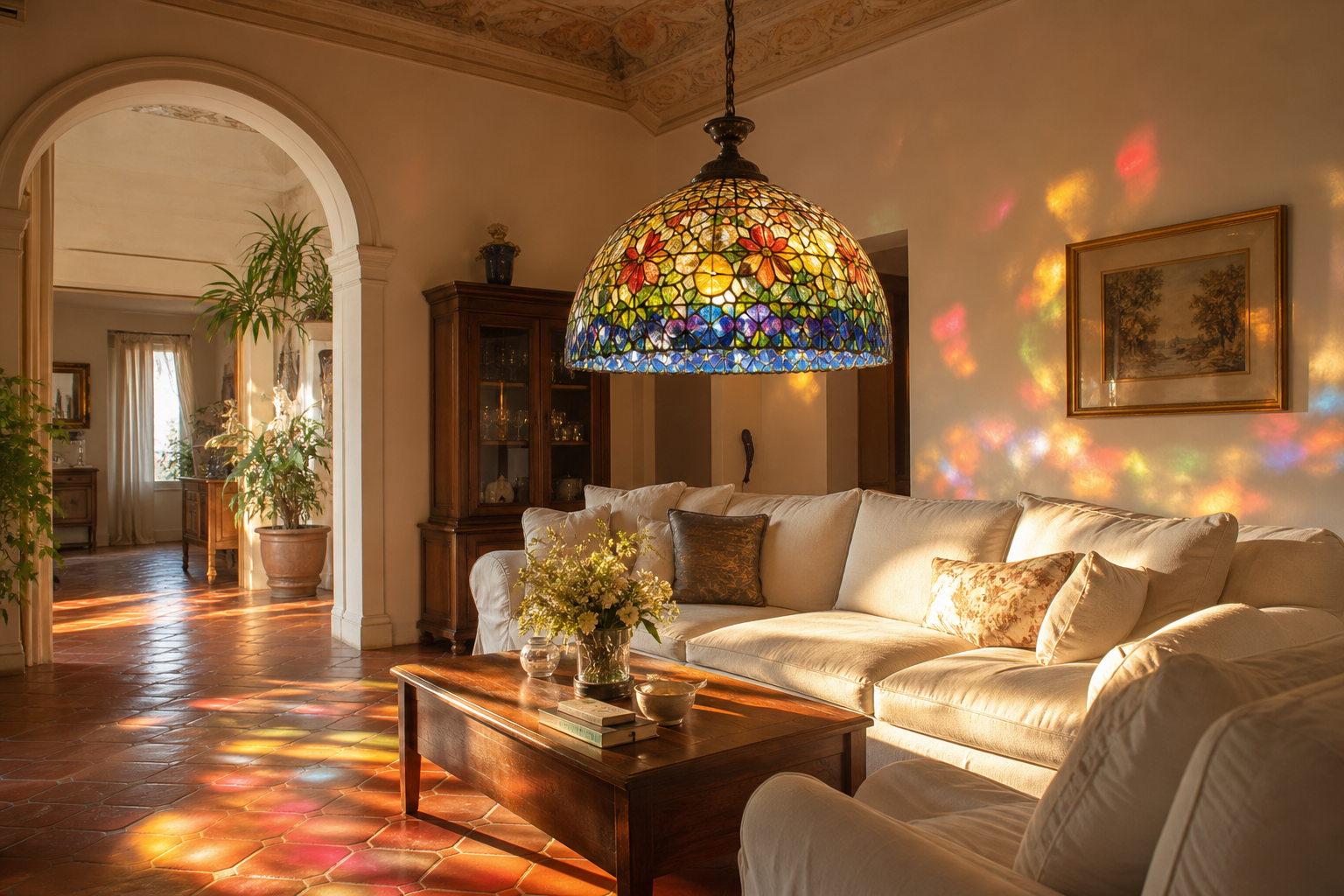 Lampada in vetro colorato: eleganza e luce per la casa italiana
