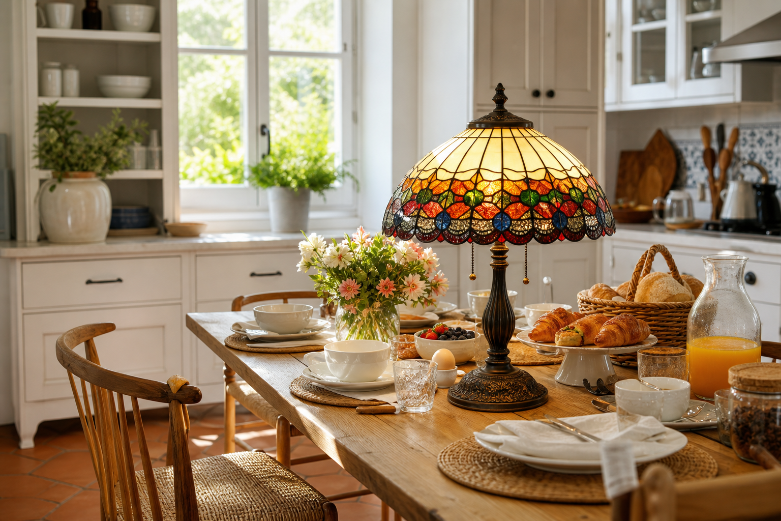 Lampada Tiffany Bank: idee per illuminare la tavola con stile nelle case italiane