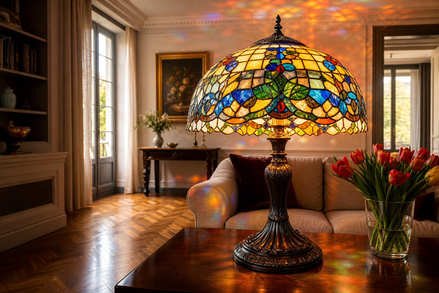 Lampada Tiffany grande: idee scenografiche per illuminare la casa italiana con stile